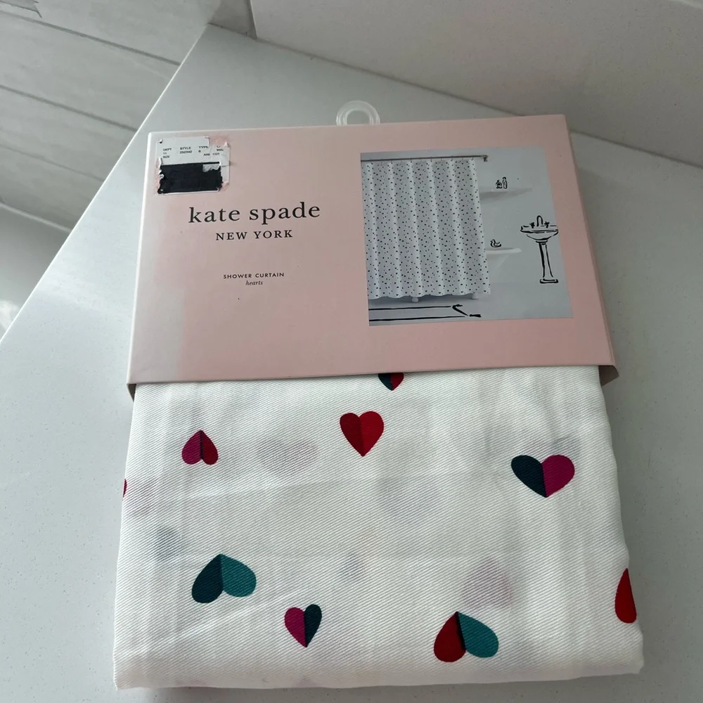 Kate Spade Hearts Shower Curtain